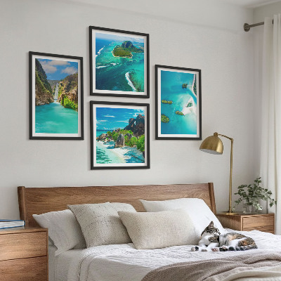 Wall art set Tropical turquoise islands