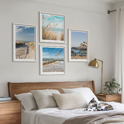 Multi-piece wall decor set Beach wooden path cliffs