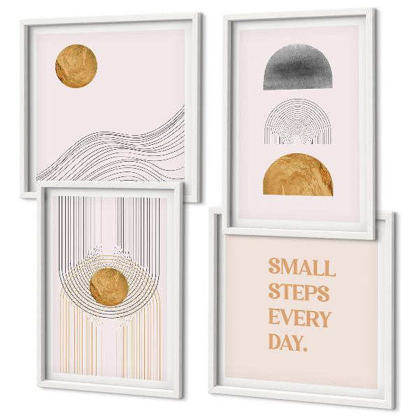 Wall art set Abstract geometry shapes