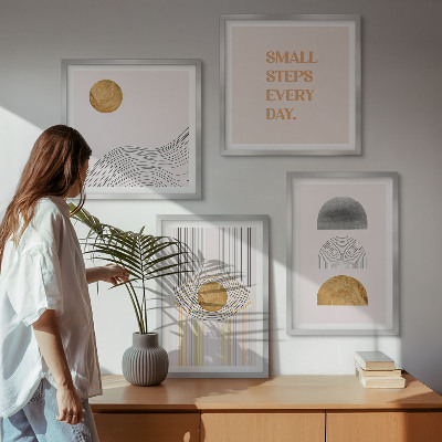 Wall art set Abstract geometry shapes