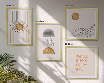 Wall art set Abstract geometry shapes