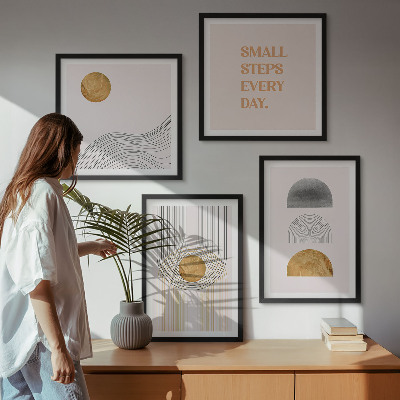 Wall art set Abstract geometry shapes