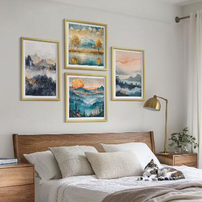 Wall art set Painted abstractions of nature