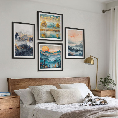 Wall art set Painted abstractions of nature
