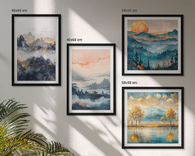 Wall art set Painted abstractions of nature