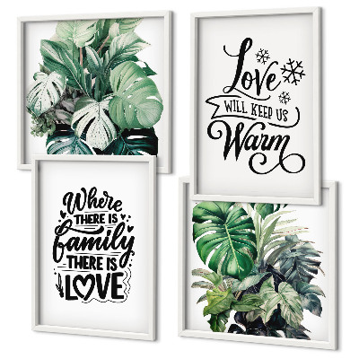 Multi-piece wall decor set Family love home watercolor