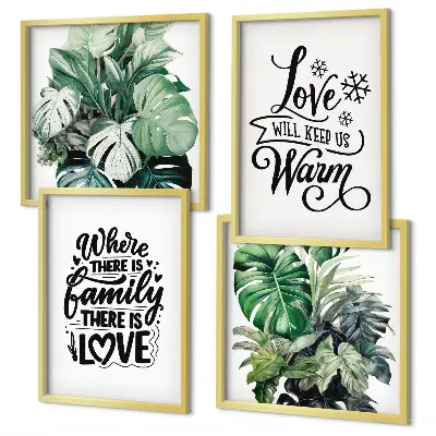 Family love home watercolor multi-piece wall decor set multi-piece wall decor set