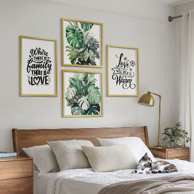 Multi-piece wall decor set Family love home watercolor