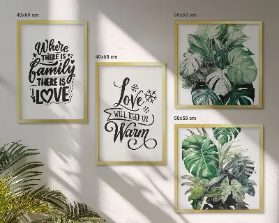 Family love home watercolor multi-piece wall decor set multi-piece wall decor set