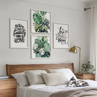 Multi-piece wall decor set Family love home watercolor