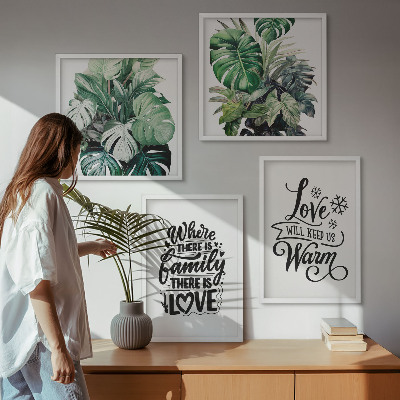Multi-piece wall decor set Family love home watercolor