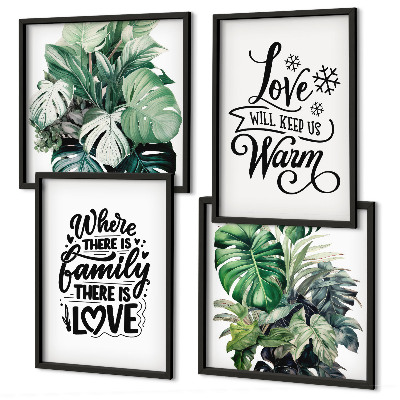 Multi-piece wall decor set Family love home watercolor