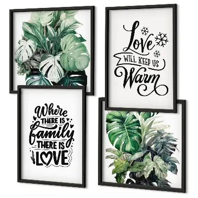 Family love home watercolor multi-piece wall decor set multi-piece wall decor set