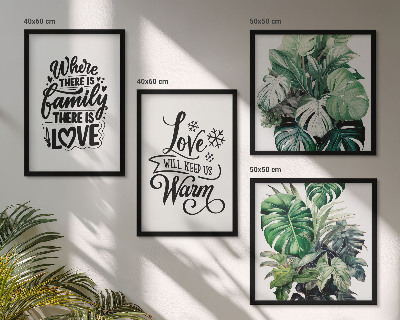 Multi-piece wall decor set Family love home watercolor