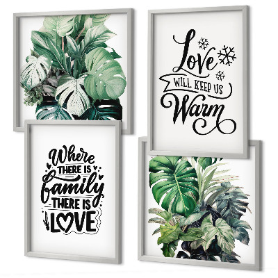 Multi-piece wall decor set Family love home watercolor