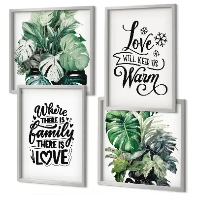 Family love home watercolor multi-piece wall decor set multi-piece wall decor set