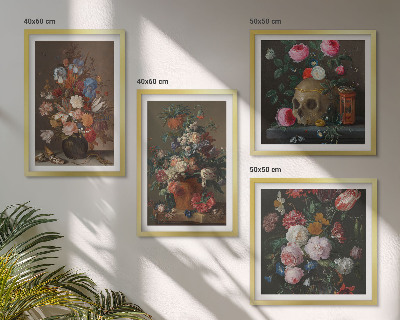 Multi-piece wall decor set Flowers in vases compositions