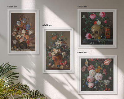Multi-piece wall decor set Flowers in vases compositions