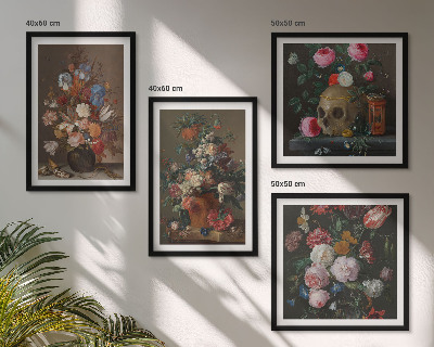 Multi-piece wall decor set Flowers in vases compositions