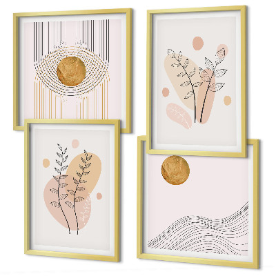 Wall art set Minimalist plant drawings