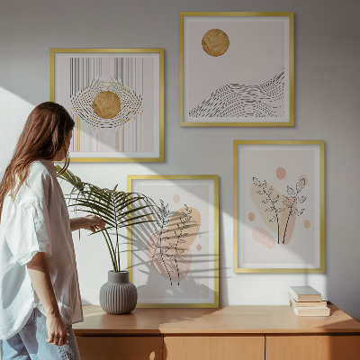 Wall art set Minimalist plant drawings