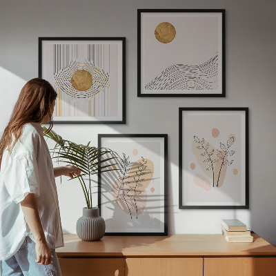 Wall art set Minimalist plant drawings
