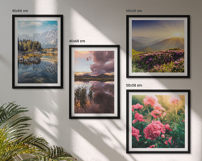 Multi-piece wall decor set Flowers garden mountain meadow water