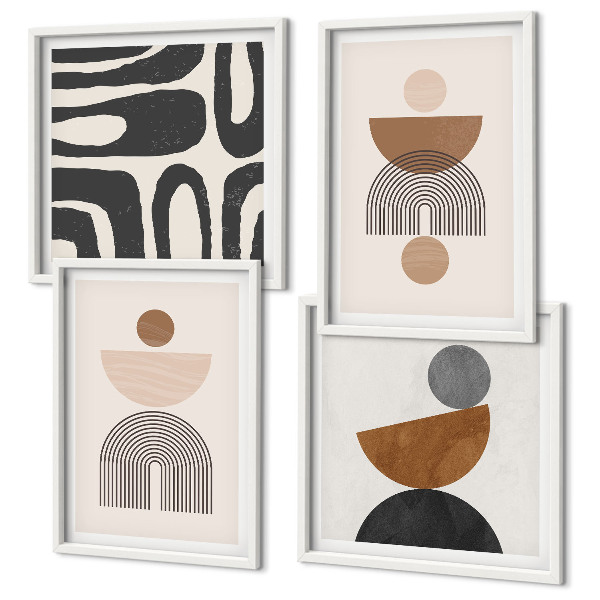 Wall art set Abstract boho design