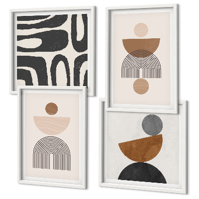 Wall art set Abstract boho design