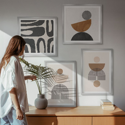 Wall art set Abstract boho design