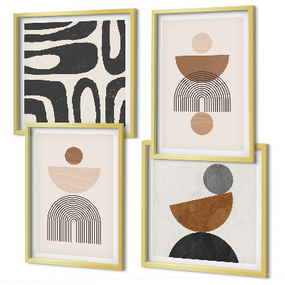 Wall art set Abstract boho design