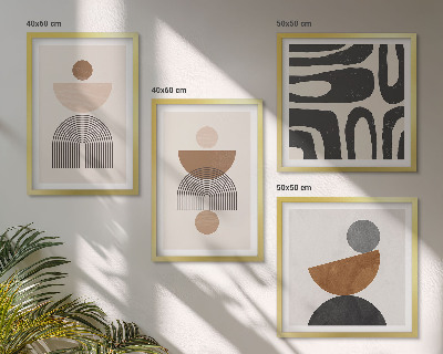 Wall art set Abstract boho design