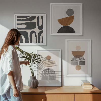 Wall art set Abstract boho design