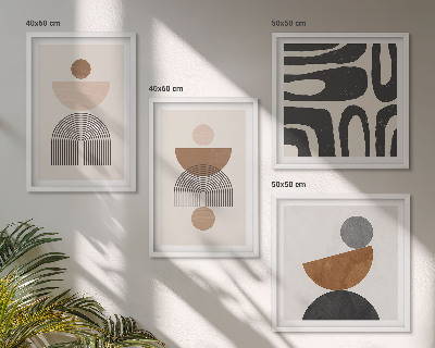 Wall art set Abstract boho design