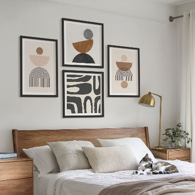 Wall art set Abstract boho design
