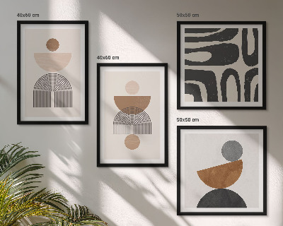 Wall art set Abstract boho design