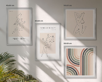 Set of 4 wall art pieces Female silhouettes in posters