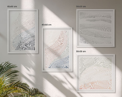 Multi-piece wall decor set Abstract pastel waves