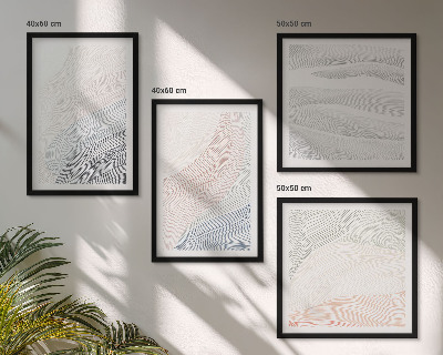 Multi-piece wall decor set Abstract pastel waves