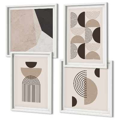 Wall art set Abstract geometric patterns