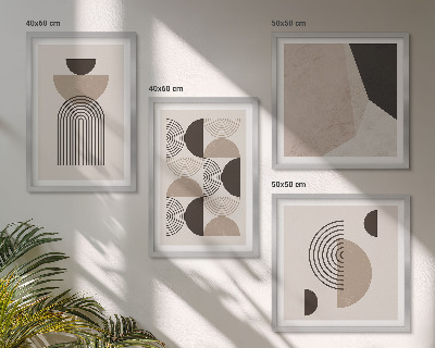 Wall art set Abstract geometric patterns