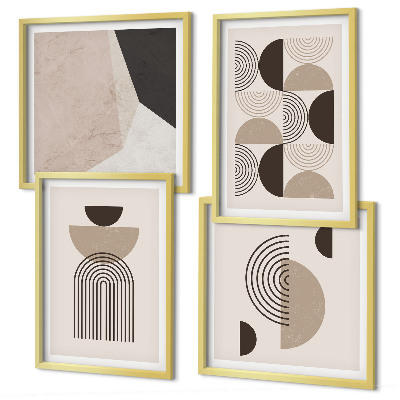 Wall art set Abstract geometric patterns