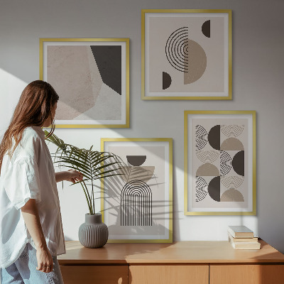 Wall art set Abstract geometric patterns