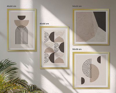 Wall art set Abstract geometric patterns