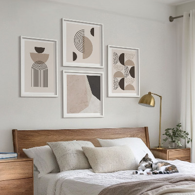 Wall art set Abstract geometric patterns