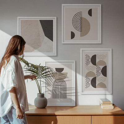 Wall art set Abstract geometric patterns