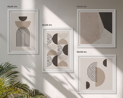 Wall art set Abstract geometric patterns