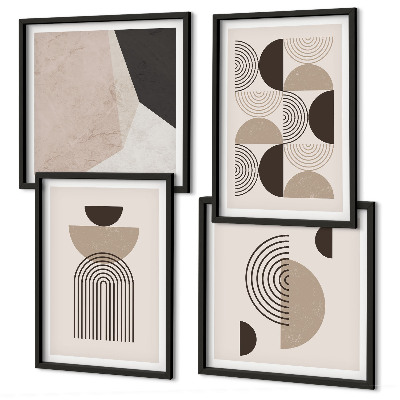 Wall art set Abstract geometric patterns