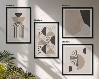 Wall art set Abstract geometric patterns