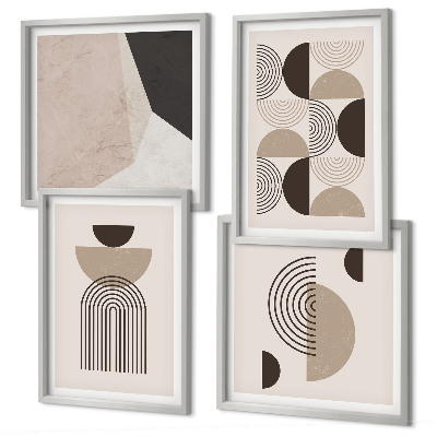 Wall art set Abstract geometric patterns